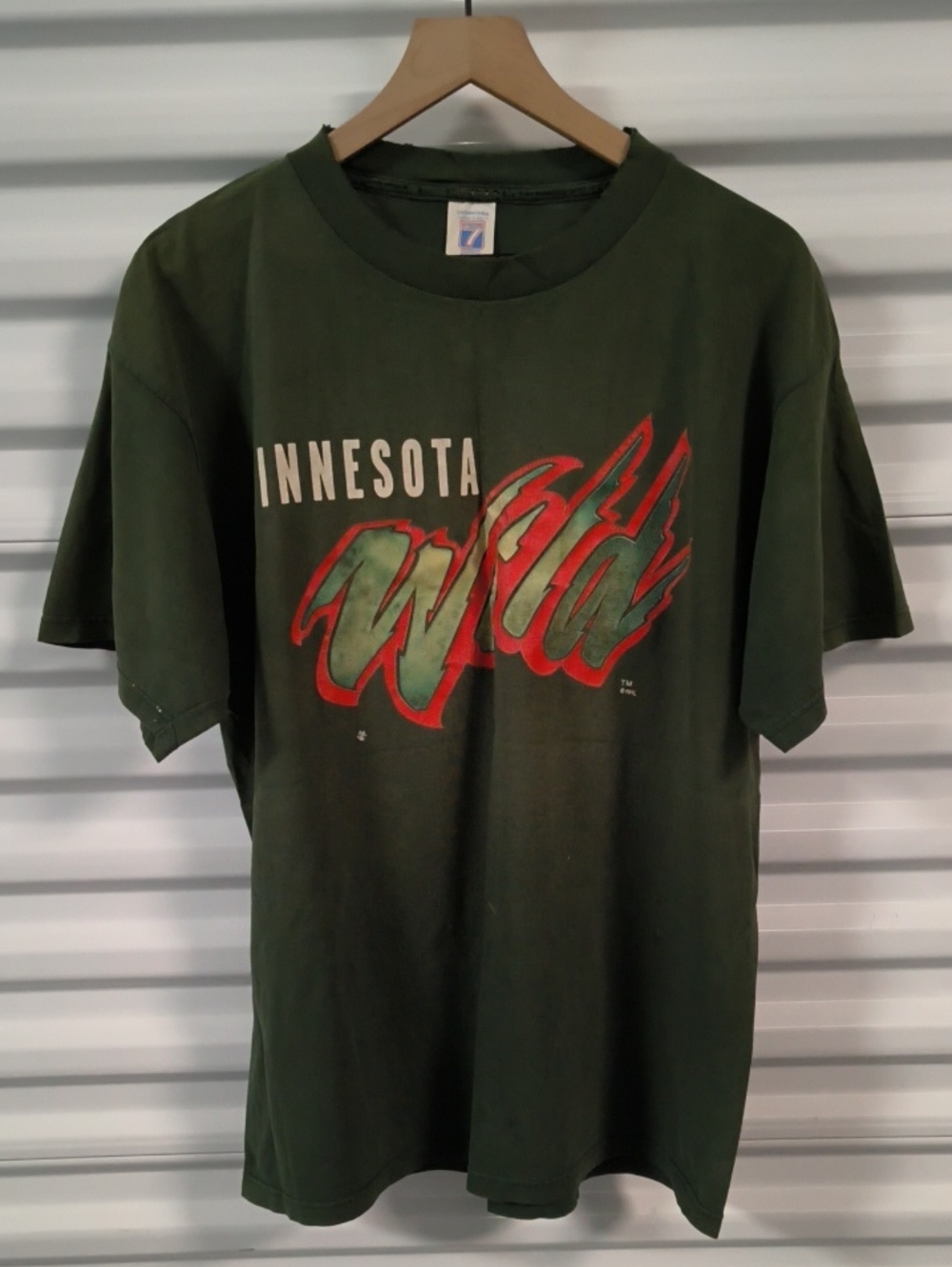 Vtg NHL Minnesota Wild Graphic Crewneck Short Sleeve T-shirt XL